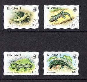 Kiribati  #480-483   VF, Used, Lizards, CV $ 7.50 .....  3310034