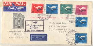 Germany 1955 air email set + will extras one special flight