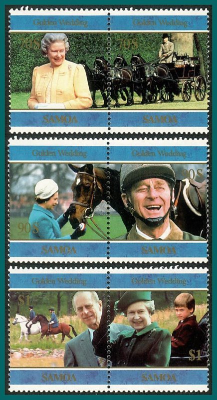 Samoa 1997 Queen Elizabeth Golden Wedding, MNH #936-941,SG1007-SG1012