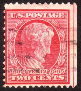 1909, US 2c, Lincoln, Used, Sc 367