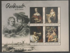 GABON - 2016 - Rembrandt - Perf 4v Sheet - MNH-Private Issue