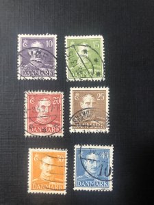 Denmark 280-284 plus 286 Used