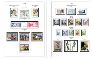 COLOR PRINTED ITALY 1966-1989 STAMP ALBUM PAGES (79 illustrated pages)