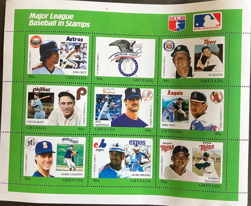Grenada MNH MLB partial set 1988