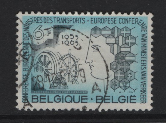 Belgium    #595 used   1963  congress European transport