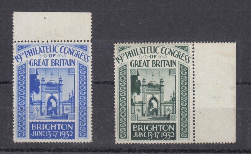 GB KGV 1932 19th Philatelic Congress Cinderellas MLH  BP9576