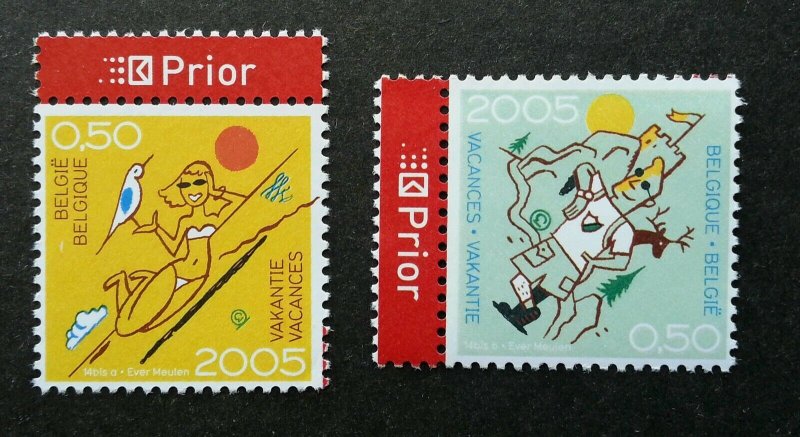 *FREE SHIP Belgium Summer Stamp Tourism Art 2005 Sun Bird Beach Deer (stamp) MNH