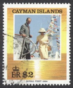 Cayman Islands Sc# 680 Used 1994 Queen & Prince Philip