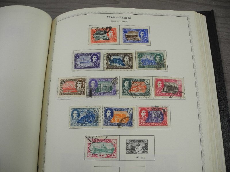 PERSIA, Fantastic Stamp Collection mounted/partially glued in a Minkus