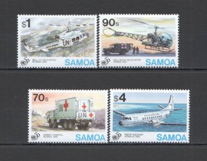 Wb340 Samoa Transport Red Cross Aviation Helicopters Michel 10 Euro Set Mnh