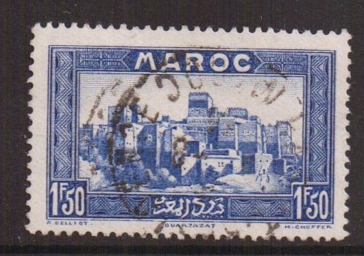 French Morocco   #141   used  1933   Quarzazat  1.50fr