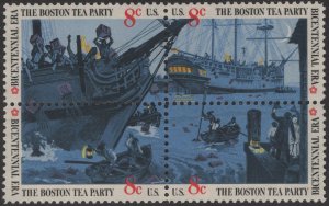 SC#1480-83 8¢ Boston Tea Party Block of Four (1973) OG/NH