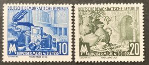 Germany DDR 1955 #253-4, Leipzig Fair, Wholesale Lot of 5, MNH, CV $6.
