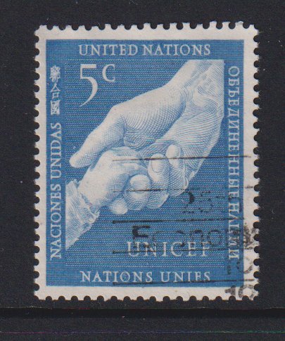 United Nations New York   #5  used  1951  children`s fund 5c