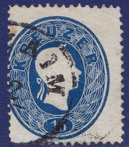 Austria - 1860 - Scott #16 - used - off-centered