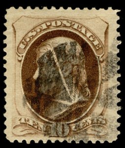 US #188 SCV $130.00 XF JUMBO, very large stamp,  super color and nicely cente...