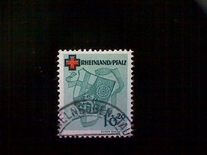 Stamp, Germany (Allied Occupation-Rheinland-Pfaltz), Scott #6NB3, used(o)  