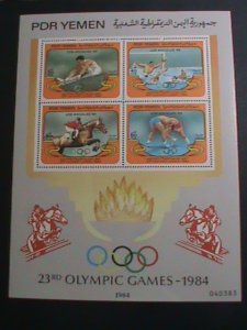 YEMEN-1984- 23RD-OLYMPIC GAMES-LOS ANGELES  MNH -S/S EST. $12 VERY FINE