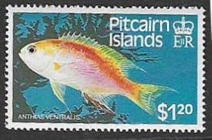 PITCAIRN ISLANDS SG257w 1984 $1.20 FISH WMK TO RIGHT OF CA MNH