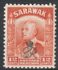 Sarawak Scott 166 - SG157, 1947 GviR Crown Colony 12c MH*