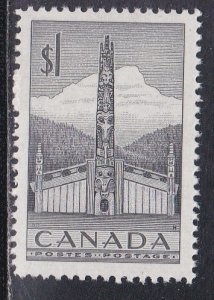 Canada # 321, Pacific Coast Indian House, Totem Pole, Mint NH, 1/2 Cat