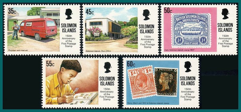 Solomon Islands 1990 Penny Black, MNH #673-677,SG677-SG681