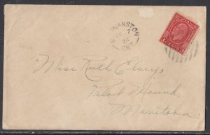 Canada - Dec 7, 1934 Morganston, ON Split Ring Cancel on Domestic Cover