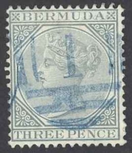 Bermuda Sc# 23 Used (a) 1886 3p Queen Victoria