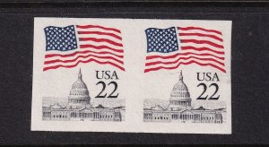 1985 Sc 2115f 22c Capitol Dome MNH EFO imperforate pair (D5