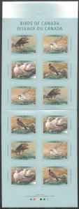 Canada Mint VF-NH #1893a-b Birds of Canada booklet/12