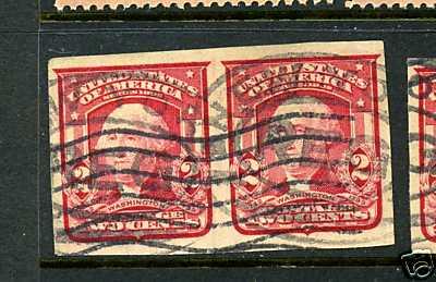 Scott #320 Washington Used Imperf Pair  (Stock #320-71)