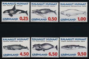 Greenland 303-8 MNH Whales