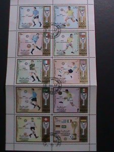 SHARJAH 1972 OLYMPIC GAMES MUNICH'72   SOCCER CHAMPIONSHIPS -CTO SHEET