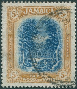 Jamaica 1923 5s blue & yellow-brown SG105 used