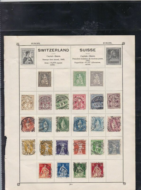 switzerland stamps page ref 17362