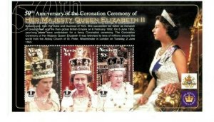 Nevis - 2003 - Queen Elizabeth  - Sheet of Three stamps - MNH