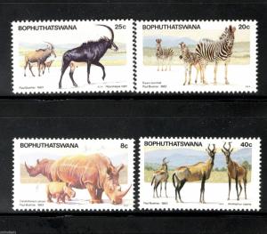 Bophuthatswana 1983 Nature Reserve Rihno Wildlife Animals Sc 100-103 MNH # 5128