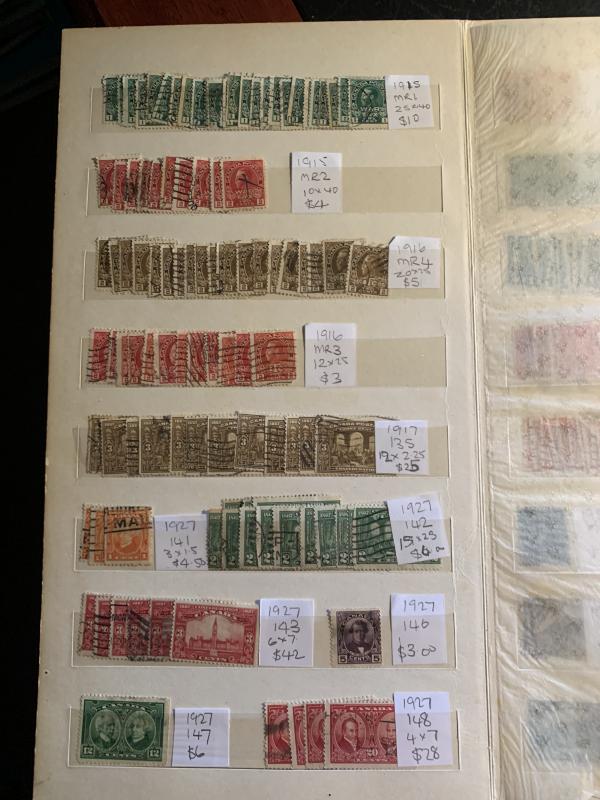 STAMP STATION PERTH: Canada Stockbook from 1870 to 1972 Used Cat. Value $1500+