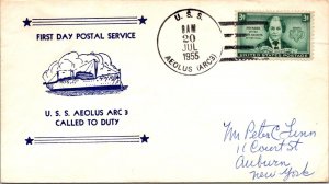 USS Aeolus - 7.20.1955 - First Day Postal Service - F52029
