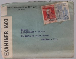 1941 Portugal censored cover to USA