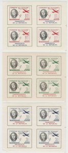 ECUADOR 1949 ROOSEVELT OFFICIAL Bts O266-O273+ FULL SET MINISHEETS OF FOUR MNH 