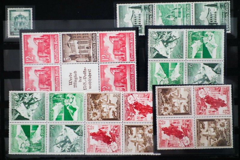 Germany Mint Tete-Beche Pairs Blocks Stamp Lot