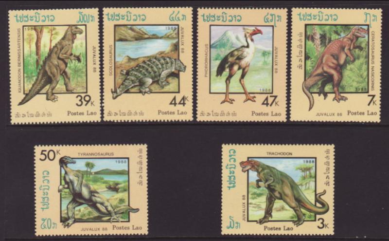 Laos 860-865 Dinosaurs MNH VF