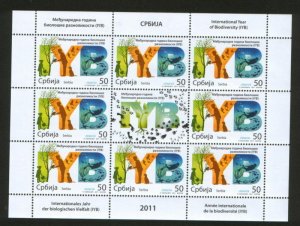 SERBIA-MNH** S/S-INTERNATIONAL YEAR OF BIODIVERSI-2011.