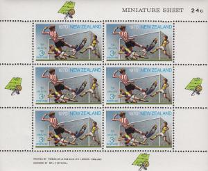 New Zealand Boys Playing Soccer M/S (Scott B81a) MNH