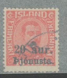 Iceland O52 used (2301A 669)