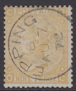 SG 111 9d pale straw. Very fine used with an Epping CDS, Aug 7th 1872