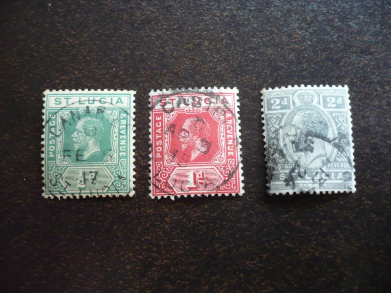 Stamps - St. Lucia - Scott# 64-66 - Used Part Set of 3 Stamps