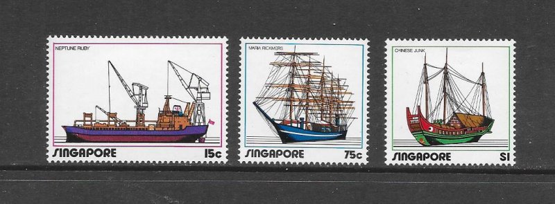 SHIPS - SINGAPORE #164-6   MNH