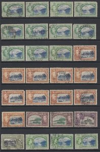 Trinidad & Tobago, 1938-41 King George VI Plate Flaws, 28 examples, used